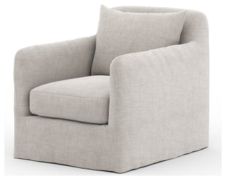 Dade Outdoor Swivel Chair-Stone Grey