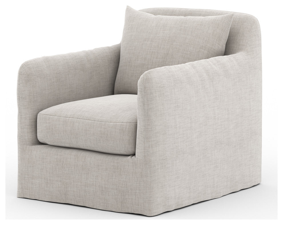 Dade Outdoor Swivel Chair-Stone Grey