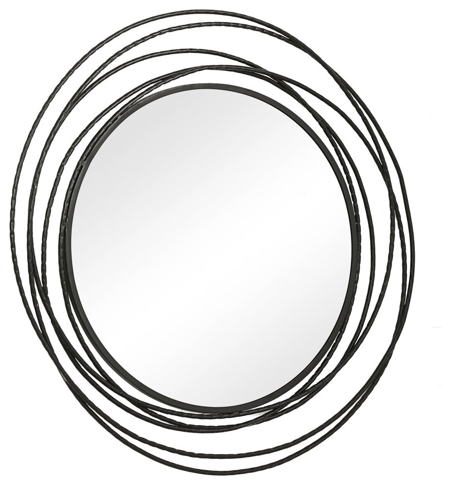 Uttermost - 09704 - Mirror - Whirlwind - Satin Black