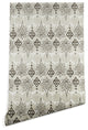 Deny Designs Sharon Turner Lotus Block Wallpaper, Gray, 2'x10'