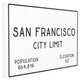 San Francisco City Limit, 30"x40", Stretched Canvas Wall Art