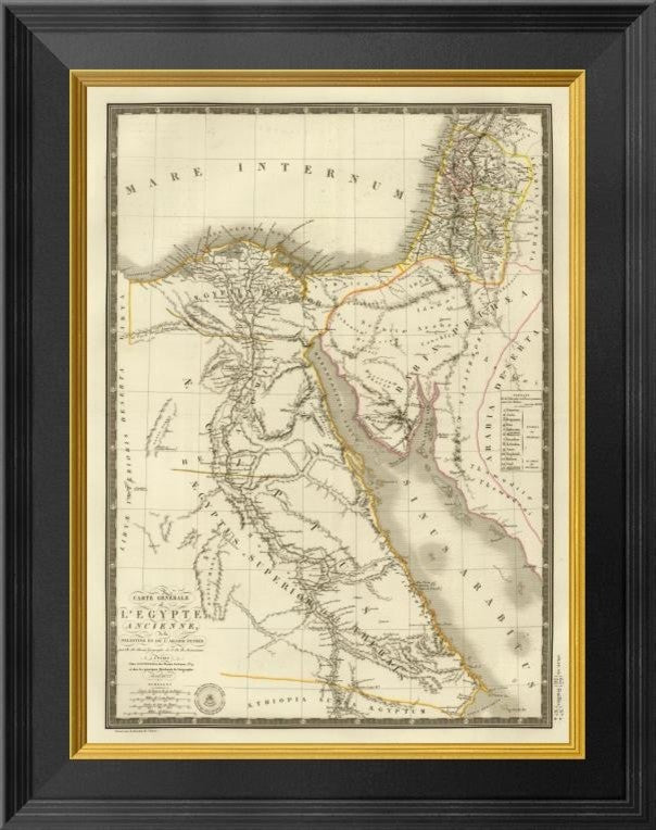 "Egypte ancienne, Palestine, Arabie Petree, 1822"  by Adrien Hubert Brue, 16x20"