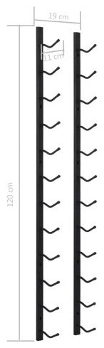 vidaXL Wall Wine Rack Bottle Holder for 12 Bottles Wall Mounted Wine Storage