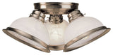 Livex 8108-91 3-Light Brushed Nickel Ceiling Mount, Brushed Nickel