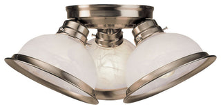 Livex 8108-91 3-Light Brushed Nickel Ceiling Mount, Brushed Nickel
