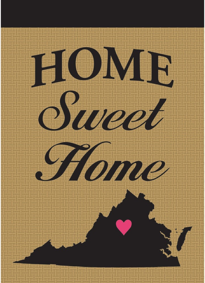 Double Applique Virginia Burlap Garden Flag
