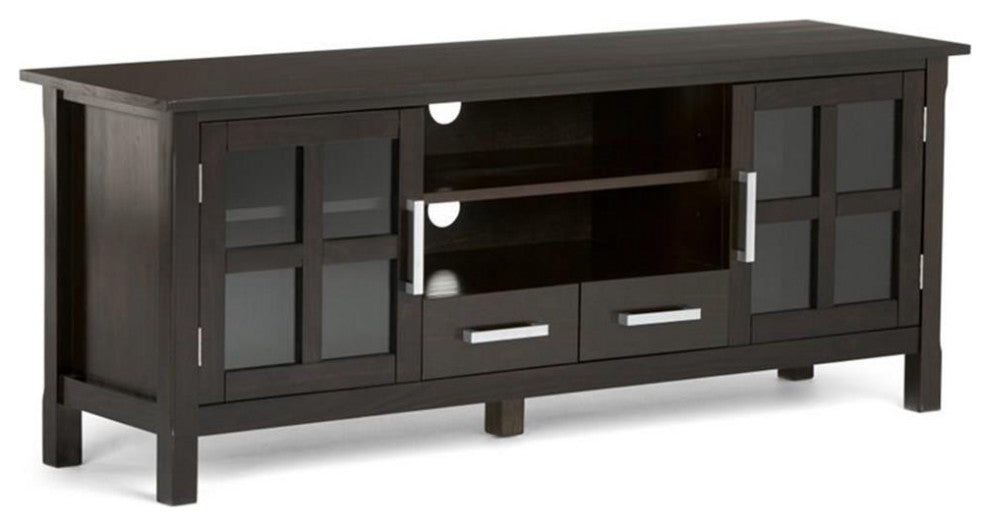 Wood 60 Inch Wide Tv Media Stand & In Hickory Brown For Tvs Up To 65 Inches