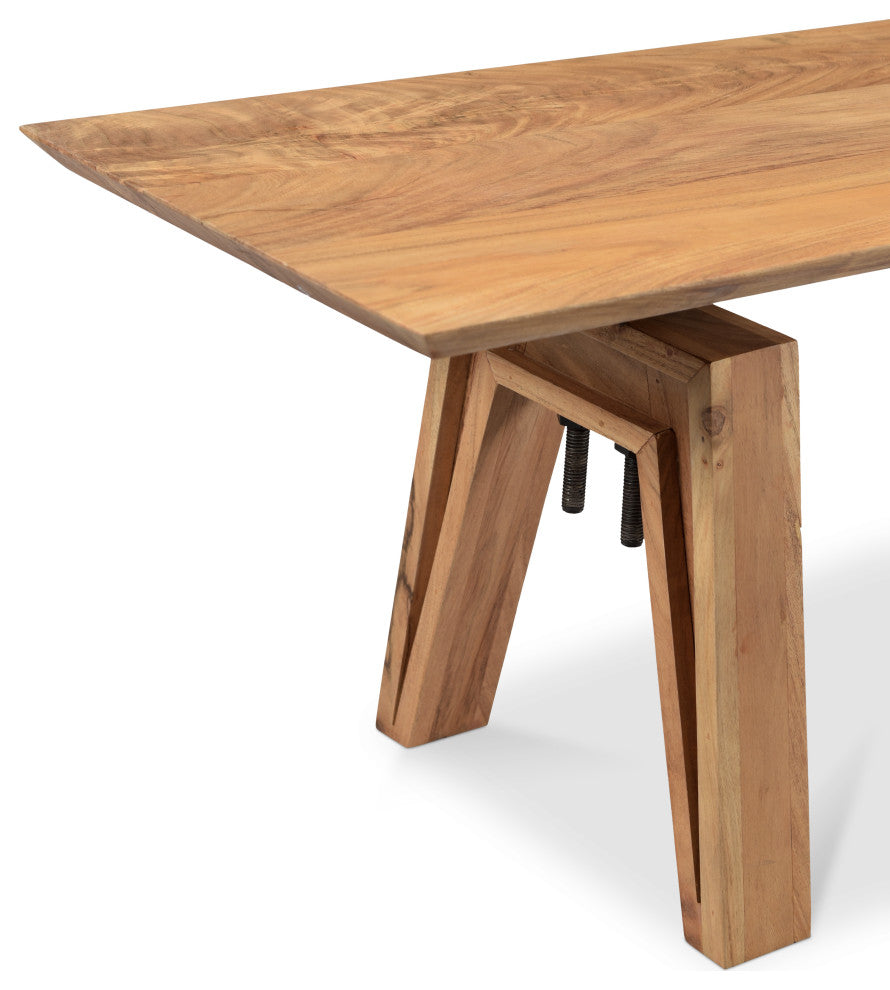 Branch Live Edge Industrial Bench