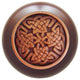 Celtic Isles Walnut Wood Knob, Antique-Style Copper
