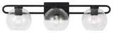 Codyn 3-Light Bath Vanity, Midnight Black