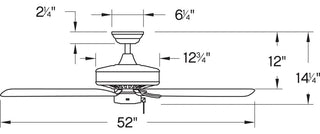Hinkley Oasis 52" Indoor/Outdoor Ceiling Fan, Matte Black