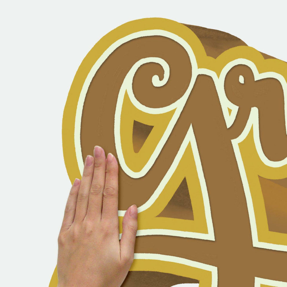 Yellow & Gold Groovy Retro XL Giant Wall Decals
