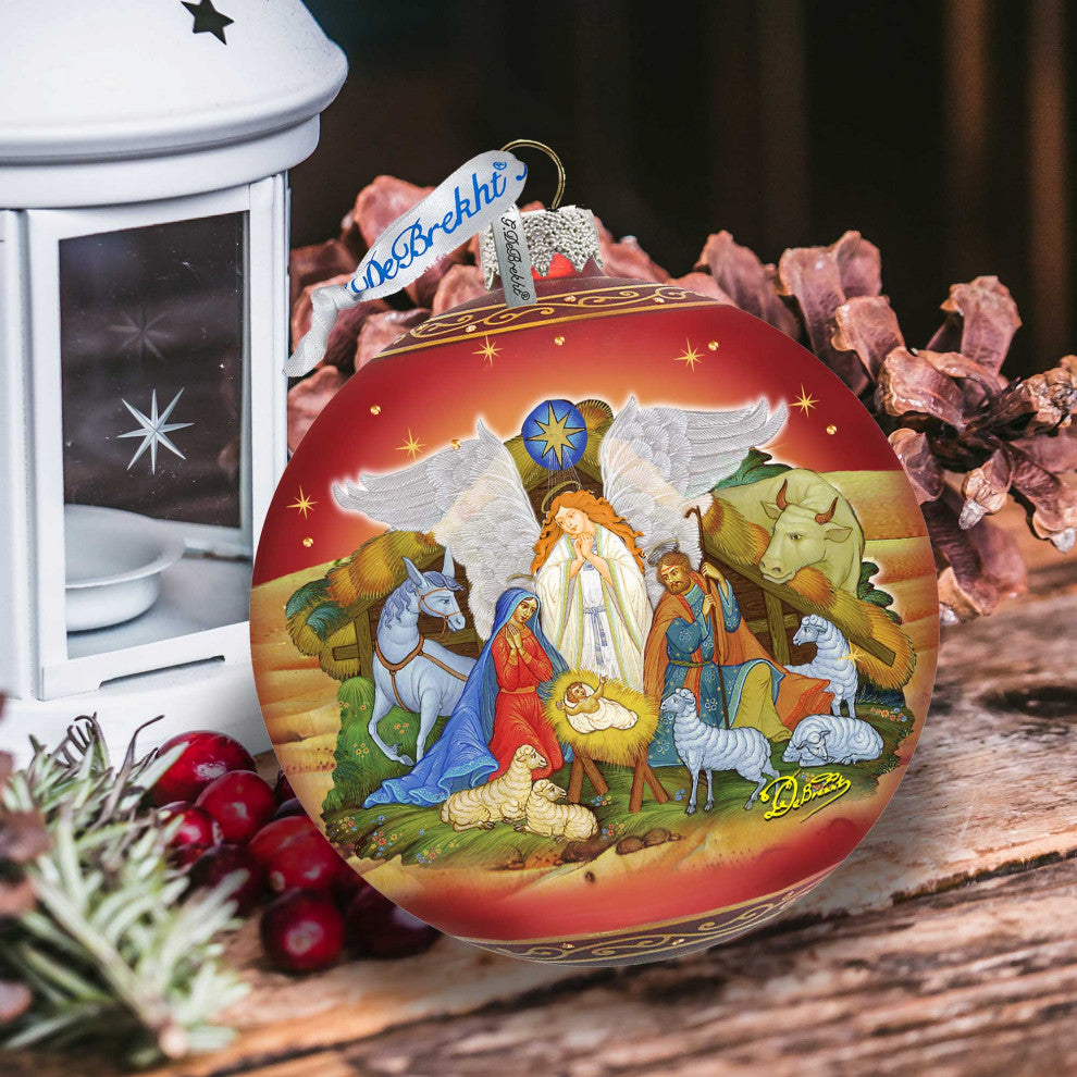 Guarding Light Nativity Glass Ornament Limited Edition