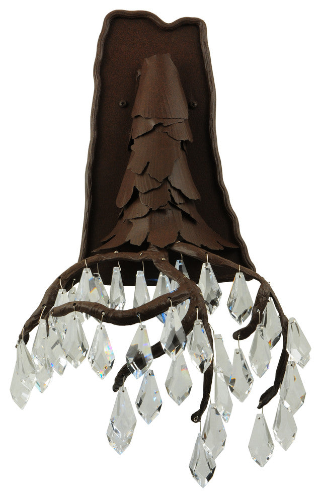 12 Wide Winter at Stillwater Crystal Wall Sconce