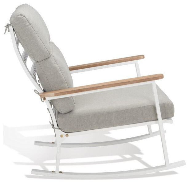 Safavieh Brutus Rocking Chair White / Light Grey