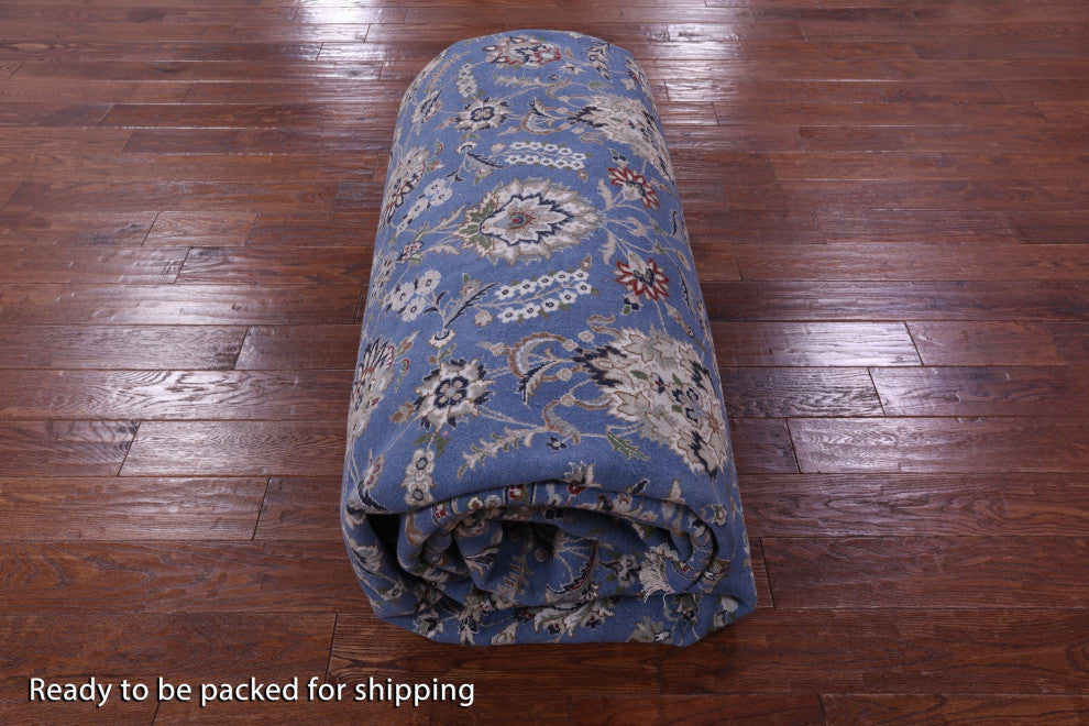 10' 0" X 14' 3" Persian Nain Hand Knotted Wool & Silk Rug - Q14881
