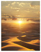 Evening Sahara Desert with Sunlight, Landscape Canvas Art, 28x36, 3 Panels