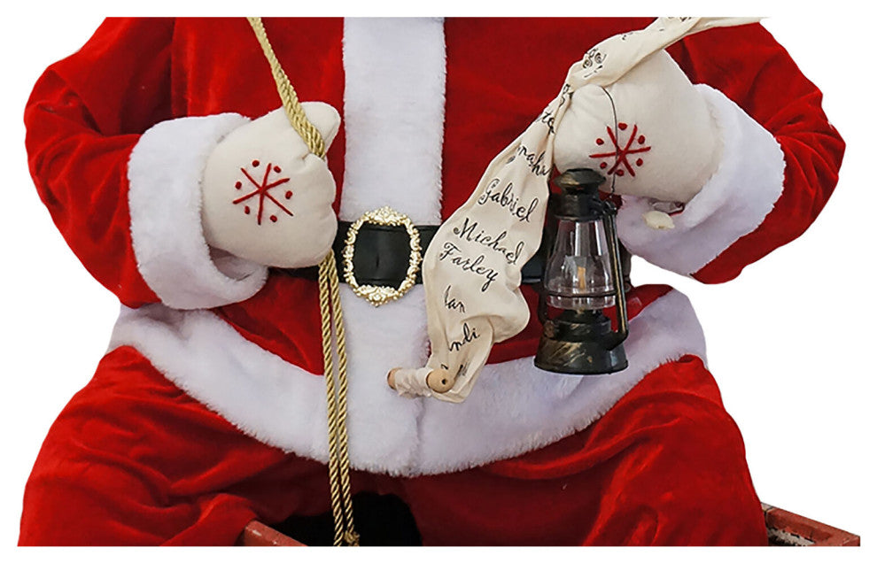 4'' Music and Motion Santa Claus, the Chimney, Holiday Home Decor