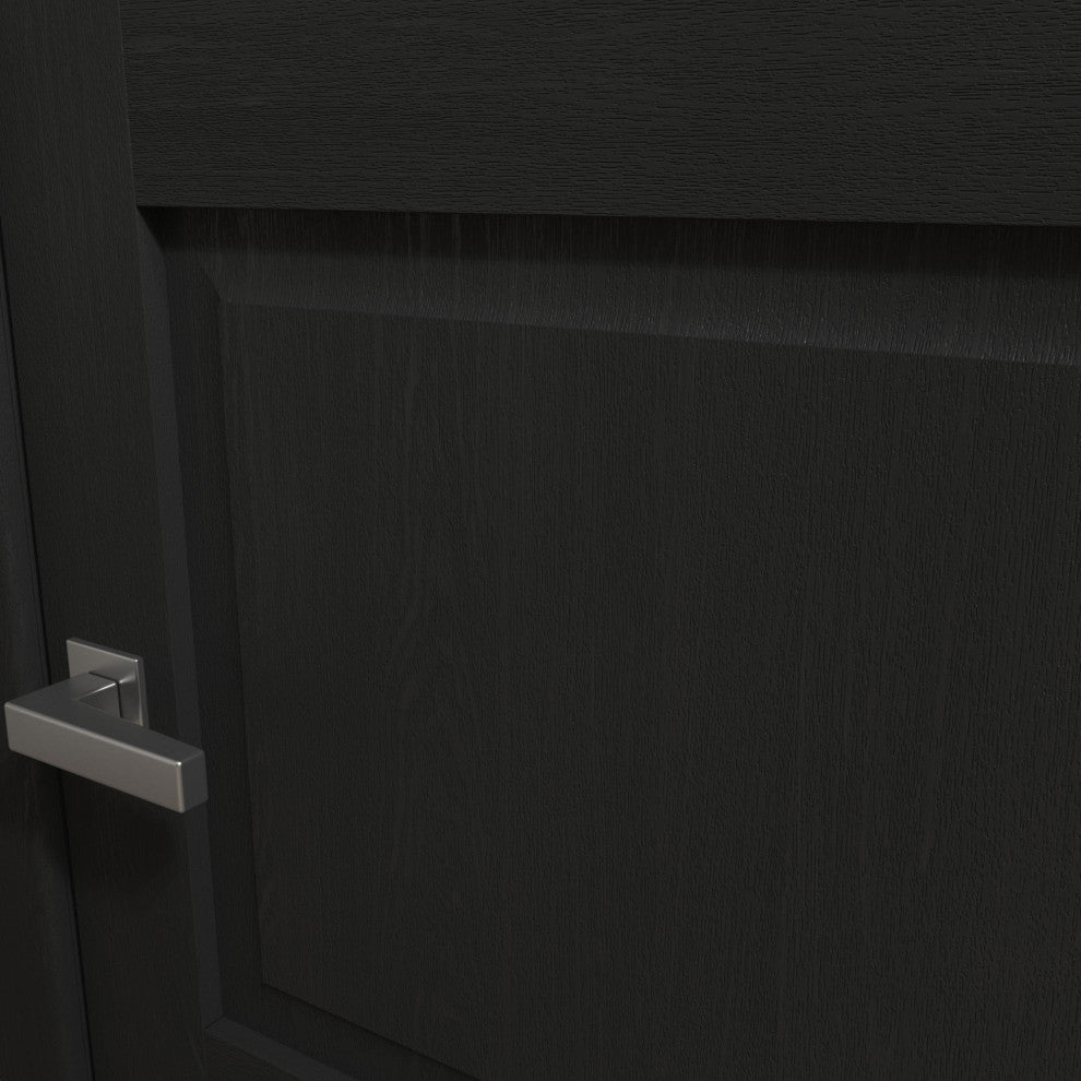 Sliding Double Pocket Doors 60x84 in| Ego 5010 Painted Black Oak