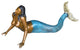 Mermaid Lying in the Sun Bronze Statue -  Size: 87"L x 44"W x 36"H.