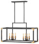 Hinkley Louis Small Eight Light Linear, Satin Black