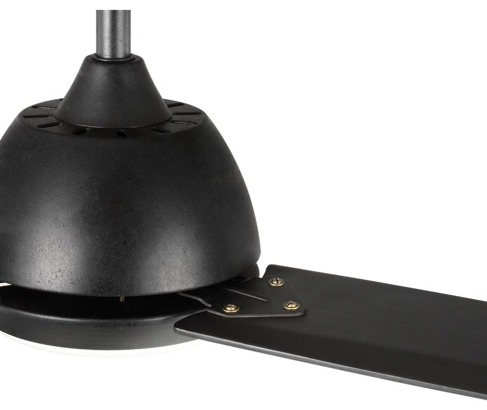 Oriole 3-Blade 60" Ceiling Fan With LED Light, Black