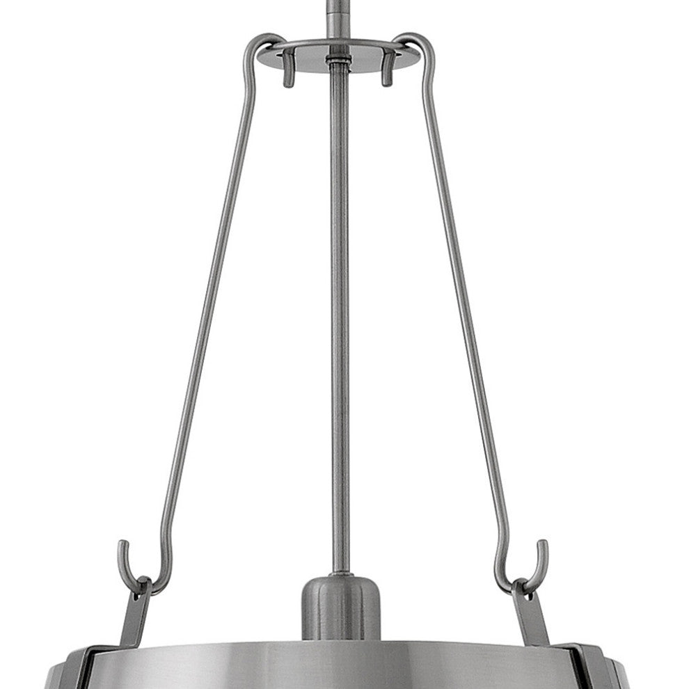 Hinkley Cartwright Medium Drum Pendant, Polished Antique Nickel