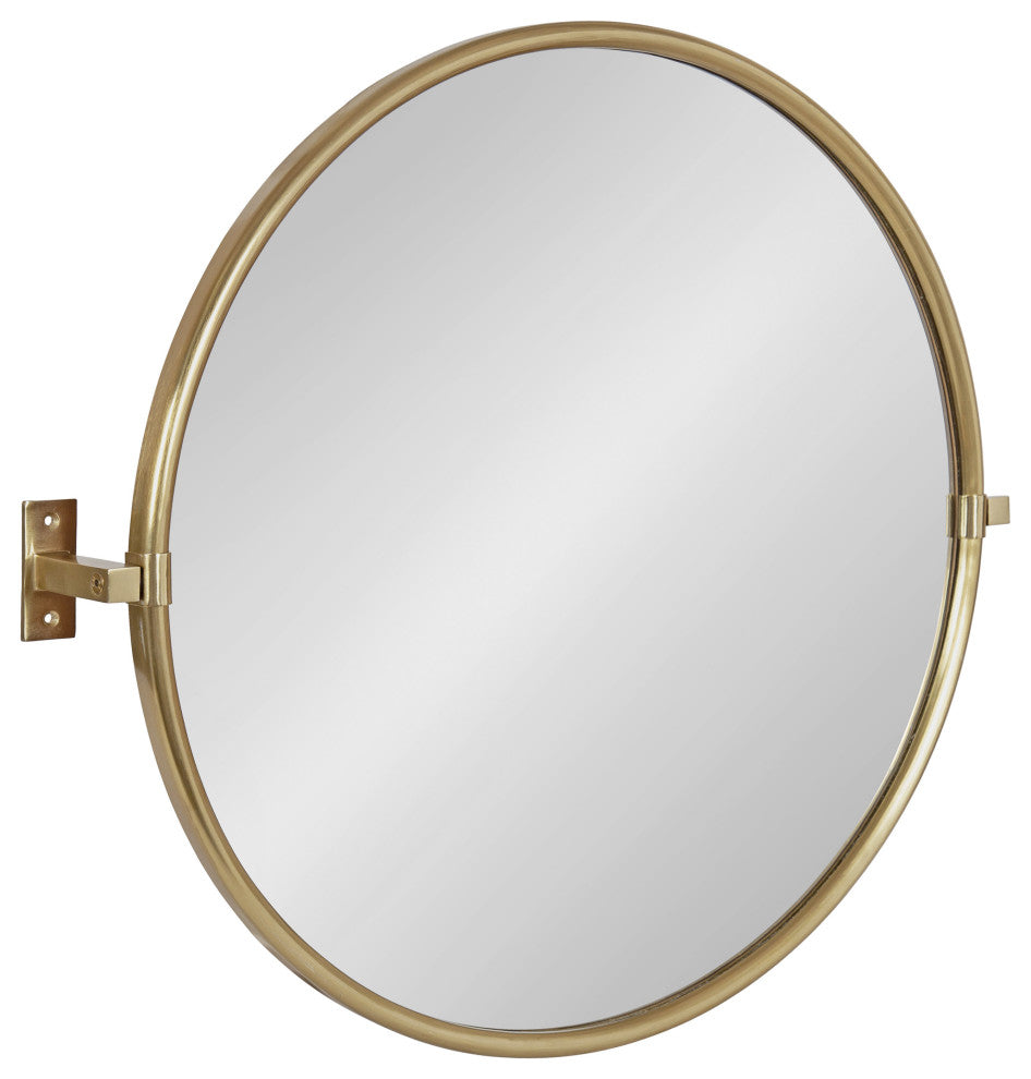 Taurus Pivot Wall Mirror, Gold, 26"x24"