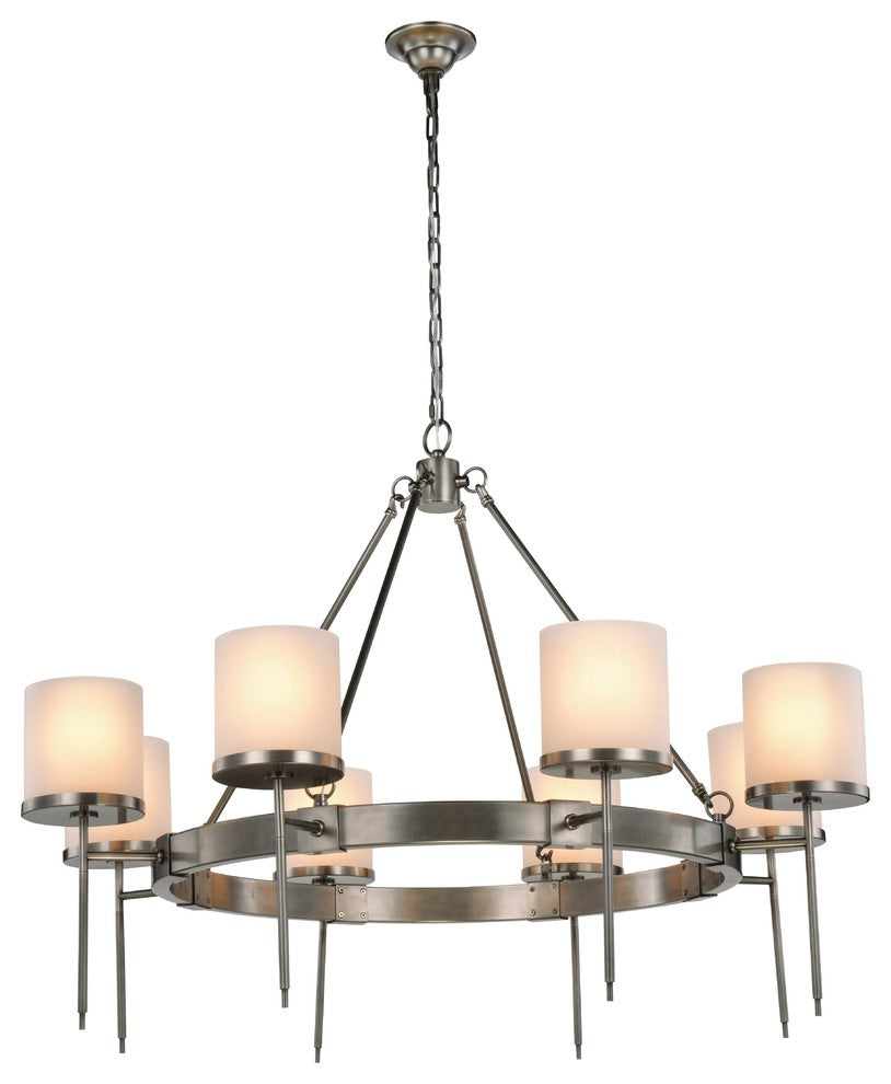 Elegant Lighting Bradford Collection Chandelier, Vintage Nickel