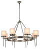 Elegant Lighting Bradford Collection Chandelier, Vintage Nickel