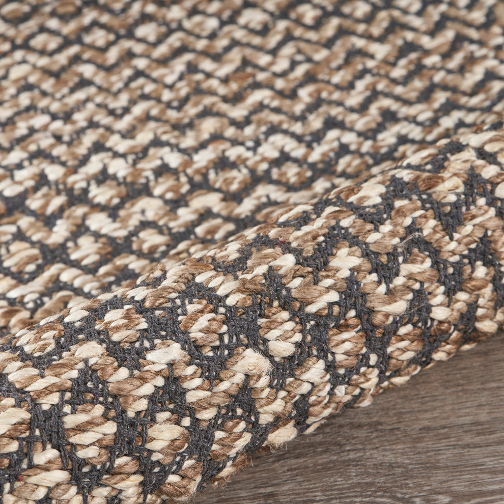 Reversible Deep Gray Chevron Runner
