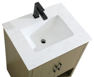 Home Living 24" Single Bathroom Vanity, Chestnut Brown