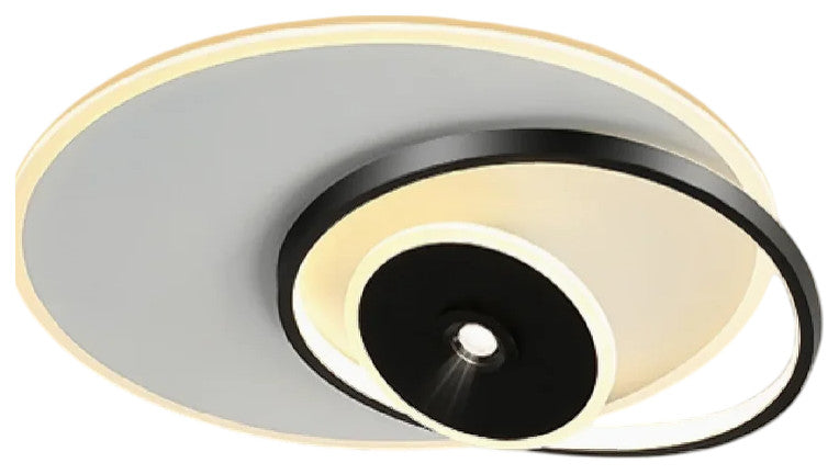 Spa | Dimmable LED Ceiling Lamp, Round Black, Cool Light