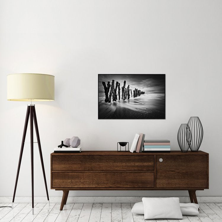 "Timber Graffiti" Framed Canvas Giclee by Sobul, 37x25"