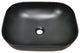 20x16" Oval Black Finish Ceramic Vessel Bathroom Vessel Sink