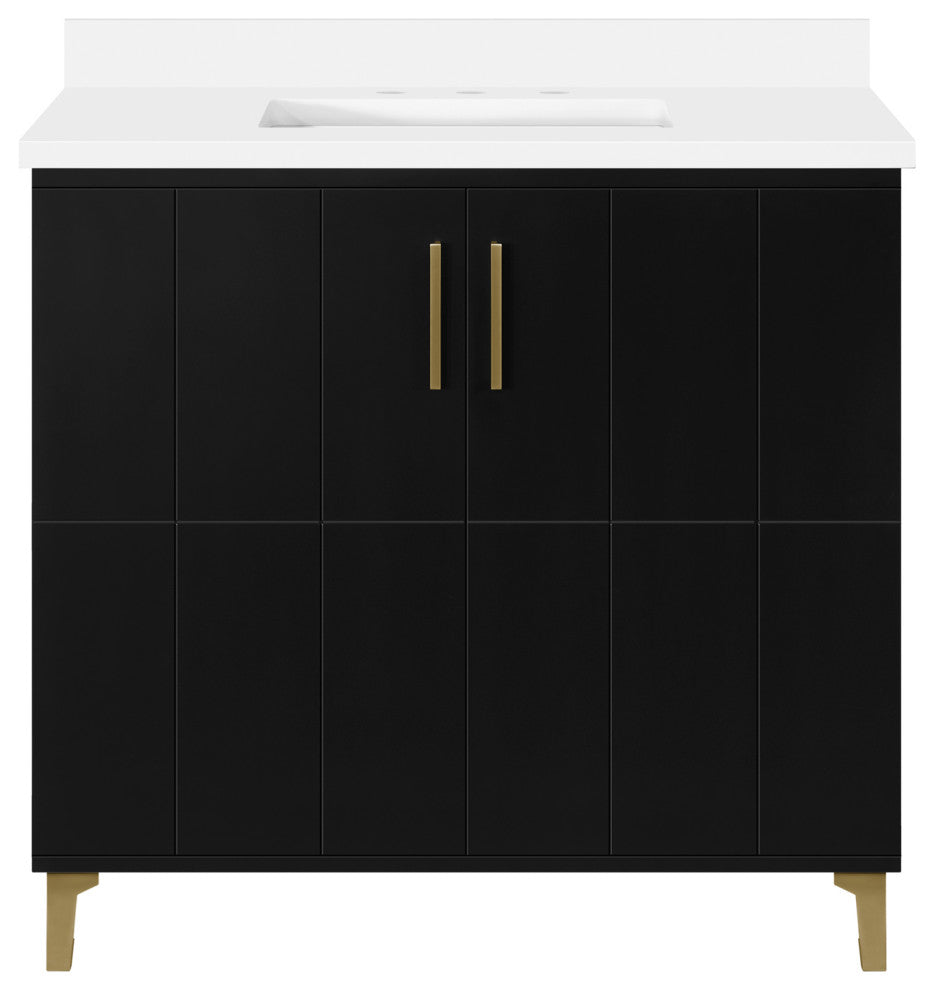 OVE Decors Zenia 36" Bathroom Vanity, Black, 36 in.