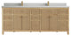 Sonoma 84 Double Sink Bath Vanity in Light Natural Teak with 2" Carrara Quartz