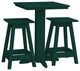 Poly Lumber Bistro Set, Turf Green, Square
