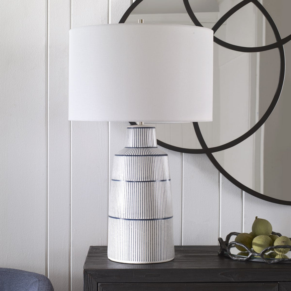 Uttermost Breton Table Lamp 30059-1, Nautical Stripe