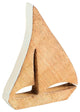 Wooden Sail Boat Sculpture