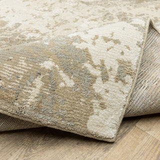 Elements Abstract Desert Beige/Grey Area Rug, 2'3"x8'