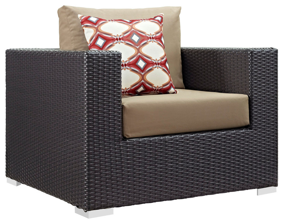 Espresso Mocha Convene 8 Piece Outdoor Patio Sectional Set