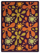 Kid Essentials Rug, Splat, Burgundy, 5'4"x7'8"