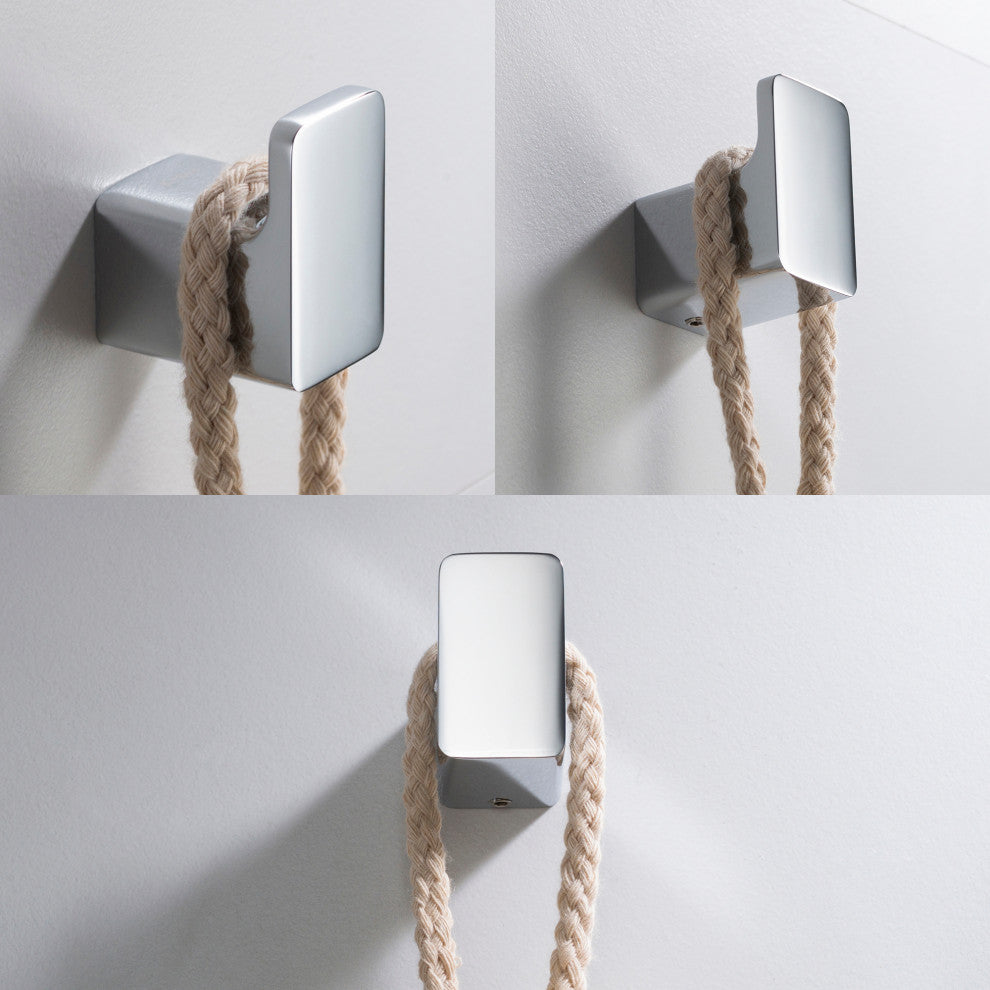 Stelios Bathroom Robe and Towel Hook, Chrome
