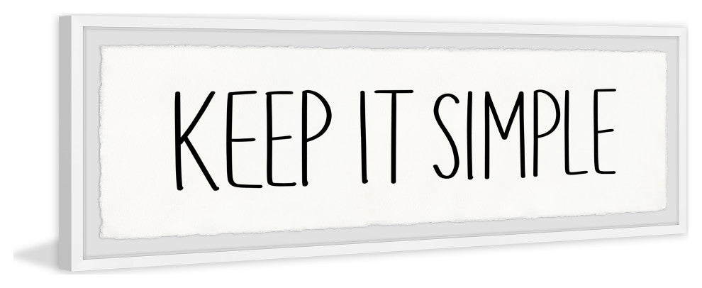 "Keep It Simple II" Framed Painting Print, 45x15