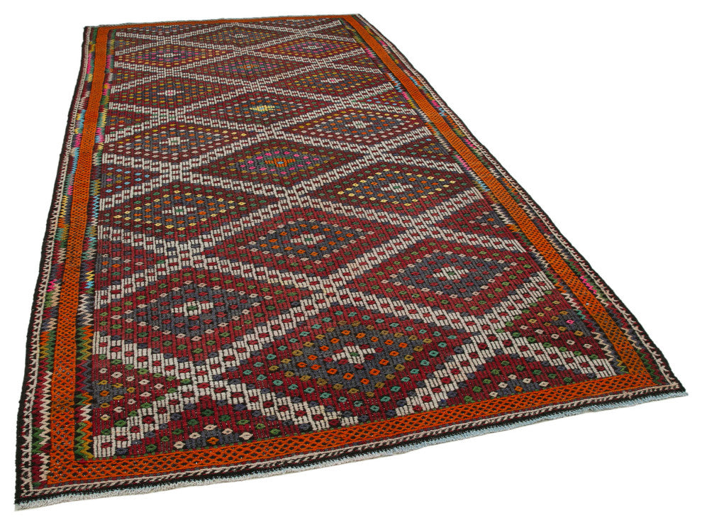 Rug N Carpet - Hand-knotted Turkish 6' 4'' x 11' 11'' Vintage Wool Kilim Rug