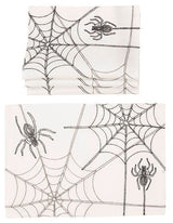 Halloween Spider Web Double layer 14 by 20-Inch Placemats, Set of 4, White