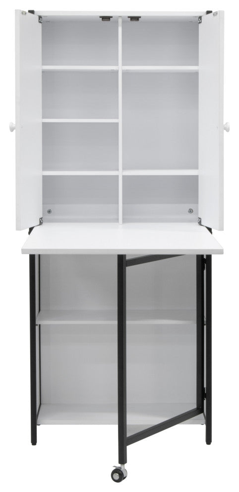 Sew Ready Craft, Office, Multi-use Armoire in Charcoal, White