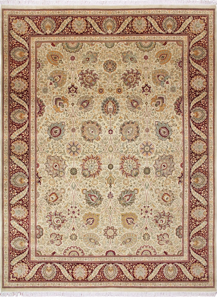 Pak-Persian Shelley Gold Hand-Knotted Rug, 9'1x11'11