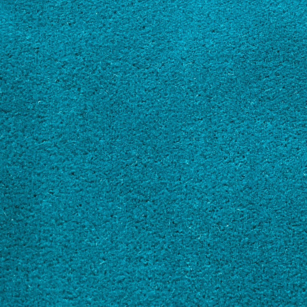 Aquamarine Velvet Turquoise Luxury Throw Pillow, 16"x16"